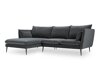 Ecksofa Beckley E105 (Riviera 95 Schwarz Links)