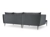 Ecksofa Beckley E105 (Riviera 95 Schwarz Links)