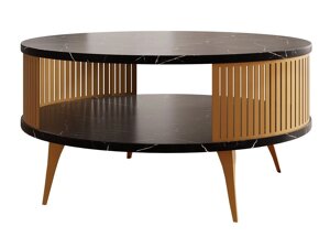 Klubska mizica Oswego 119 (Zlata + Črni marmor)