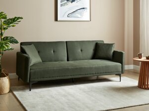 Καναπές κρεβάτι Berwyn 161 (Σκούρο πράσινο)