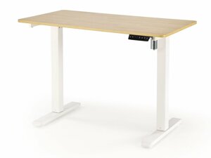 Állítható magasságú íróasztal Houston 1704 (Fehér + Arany tölgy)