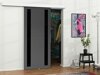 Portes coulissantes Dover 122 (Anthracite + Noir)