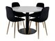 Conjunto de comedor Dallas 1106 (Negro)