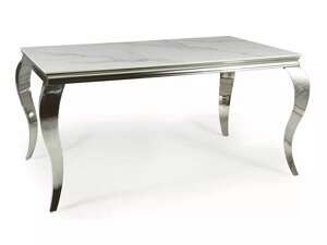 Asztal Detroit 323 (Ezüst + Fehér márvány)
