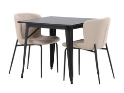 Set sala da pranzo Dallas 3362 (Beige + Nero)