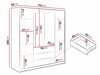 Kleiderschrank Honolulu D107 (Weiß + Wotan eichenholzoptik)