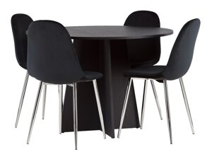 Маса и столове за трапезария Dallas 4454 (Черен)