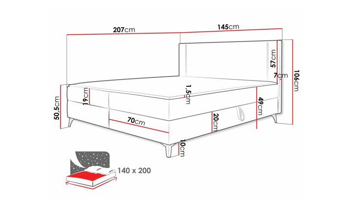 Kontinentālā gulta 550114