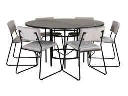 Set sala da pranzo Dallas 2399 (Nero + Grigio)