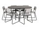 Set sala da pranzo Dallas 2399 (Nero + Grigio)