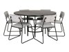 Set sala da pranzo Dallas 2399 (Nero + Grigio)