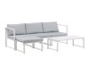 Conjunto de muebles de exterior Dallas 2180 (Blanco + Gris)