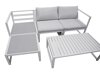 Conjunto de muebles de exterior Dallas 2180 (Blanco + Gris)