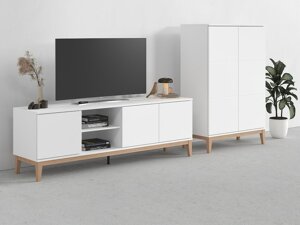 Set mobili soggiorno Denton 1330 (Bianco)