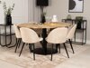 Conjunto de comedor Dallas 1732 (Negro + Crema)