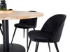 Conjunto de comedor Dallas 1732 (Negro + Luminoso madera)