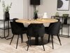 Conjunto de comedor Dallas 1732 (Negro + Luminoso madera)