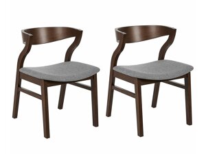 Καρέκλα Berwyn 2123 (Ανοιχτό γκρι + Σκούρο καφέ)