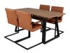 Conjunto de comedor Dallas 337 (Marrón + Negro)