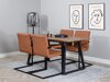 Conjunto de comedor Dallas 337 (Marrón + Negro)