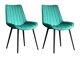 Kėdžių komplektas Kailua 2214 (Juoda + Žalia)