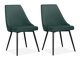 Kėdžių komplektas Denton 1342 (Tamsi žalia)