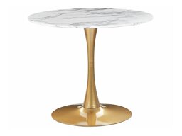 Τραπέζι Berwyn 2174 (Χρυσό + Λευκό μάρμαρο)