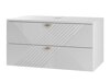 Mueble de baño colgado para lavabo Merced A107 (Blanco + Blanco brillante)