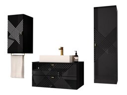 Fürdőszoba garnitúra Merced A110 (Fekete + Fényes fekete)