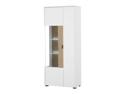 Vitrina Lewiston AG103 (Blanco + Roble)