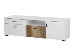 TV-Tisch Lewiston AG105 (Weiß + Eichenholzoptik)