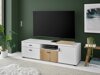 Mueble TV Lewiston AG105 (Blanco + Roble)