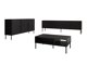 Wohnzimmer-Sets Charlotte T107 (Schwarz)