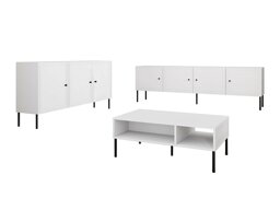 Set mobili soggiorno Charlotte T107 (Bianco)