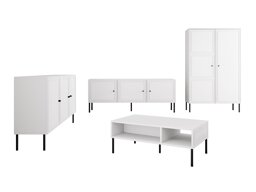 Set mobili soggiorno Charlotte T106 (Bianco)