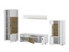 Set mobili soggiorno Lewiston AG118 (Bianco + Quercia)