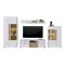 Set mobili soggiorno Lewiston AG118 (Bianco + Quercia)