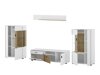 Set mobili soggiorno Lewiston AG122 (Bianco + Quercia)