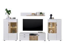 Wohnzimmer-Sets Lewiston AG122 (Weiß + Eichenholzoptik)