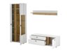 Set mobili soggiorno Lewiston AH116 (Bianco + Wotan quercia)