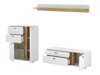 Set mobili soggiorno Lewiston AH119 (Bianco + Wotan quercia)