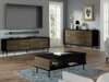 Mobile porta TV Buffalo 130 (Nero + Rovere moro)