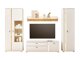 Set mobili soggiorno Lewiston AH112 (Bianco + Wotan quercia)