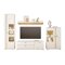 Set mobili soggiorno Lewiston AH115 (Bianco + Wotan quercia)