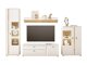 Set mobili soggiorno Lewiston AH115 (Bianco + Wotan quercia)