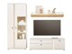 Set mobili soggiorno Lewiston AH116 (Bianco + Wotan quercia)