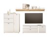 Set mobili soggiorno Lewiston AH119 (Bianco + Wotan quercia)