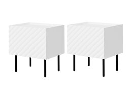 Комплект нощни шкафчета Charlotte U107 (Бял)