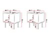 Ensemble de tables de chevet Charlotte U107 (Blanc)