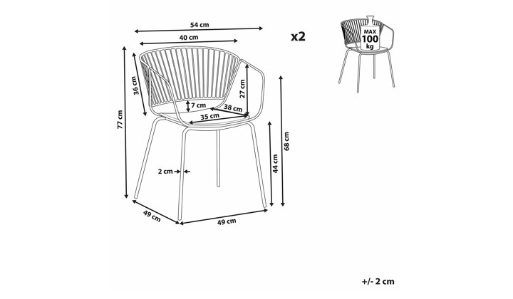 Krēslu komplekts 554720